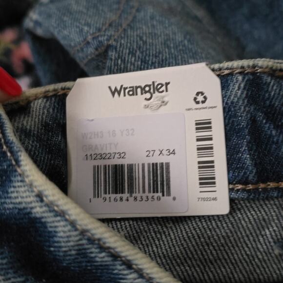 Wrangler Women's Two Tone Color Block High Rise Westward Bootcut Jeans Blue - Picture 12 of 16